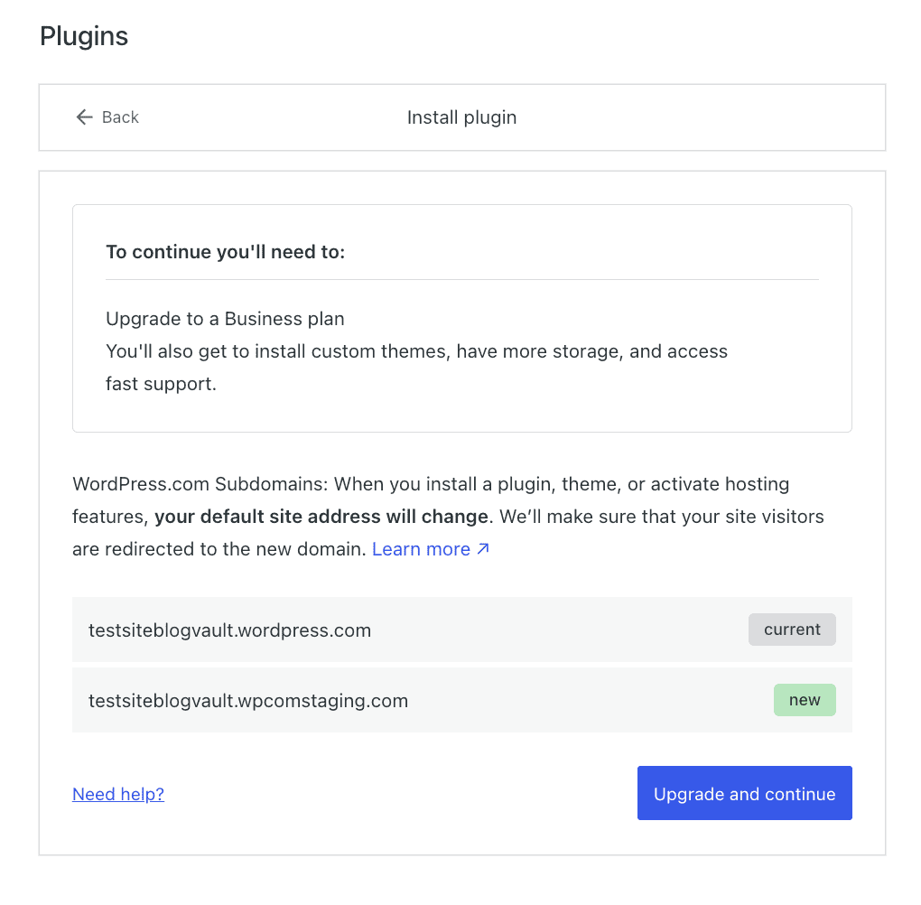 Upgrade to business plan wordpress.com